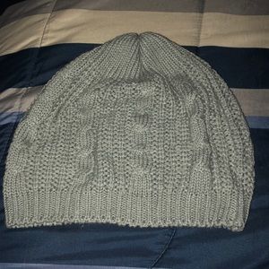 Gray crochet hat